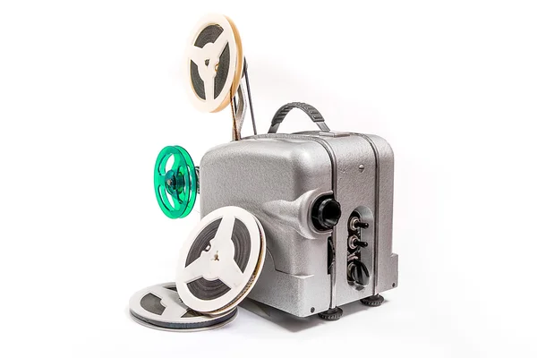 Vintage filme filme projetor e bobina de filme — Fotografia de Stock