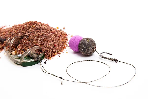 Dry feed for carp fishing. Ready for use Carp bait with fishing Royalty Free Stock Photos