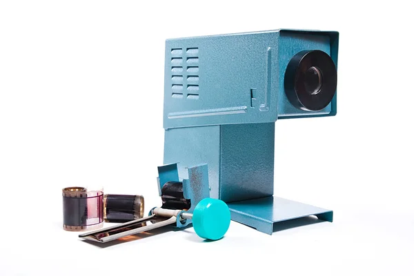 Beyaz arka plan üzerinde Retro cine-projector.