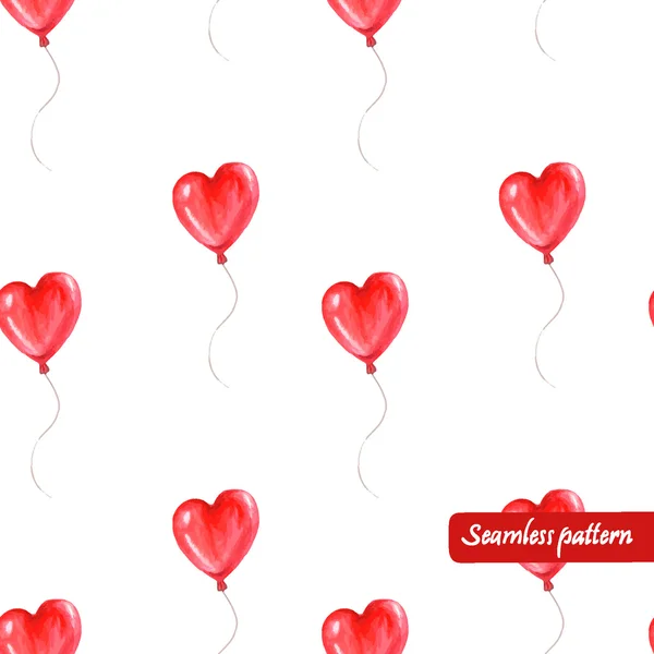 Watercolor seamless pattern witn ballooons — ストックベクタ