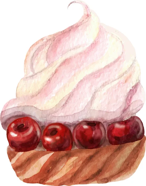 Watercolor cake food — 图库矢量图片