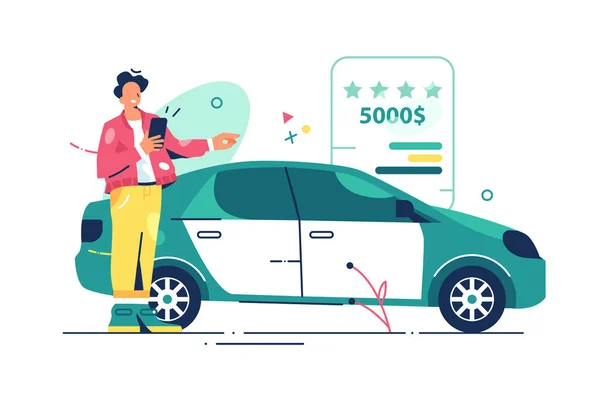 Mağazadaki arabayı seçen kişi