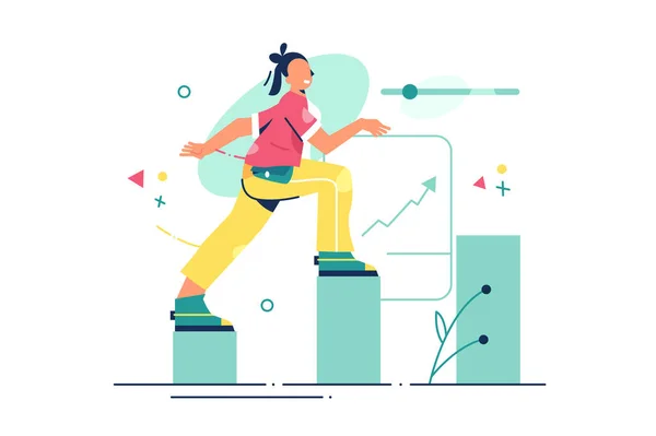 Çizelgede yükselen kadın