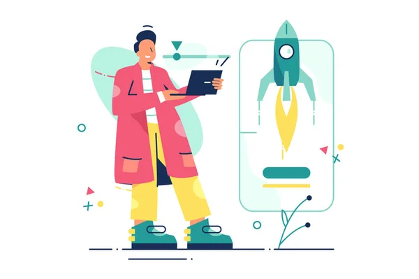 Başlangıçta çalışan adam