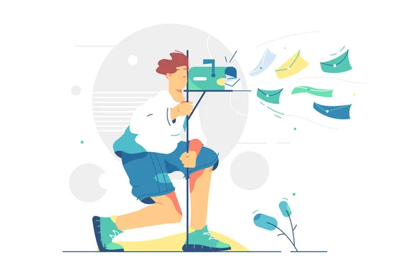 Posta kutusunda bir sürü mektup var.