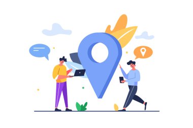 İki adam düz bir şekilde yerlerini arıyor.