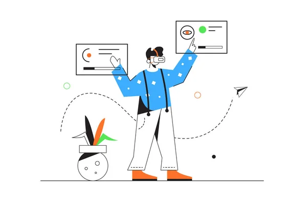 The guy deals with files through the virtual device