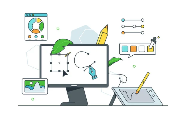 Creative process of graphic development