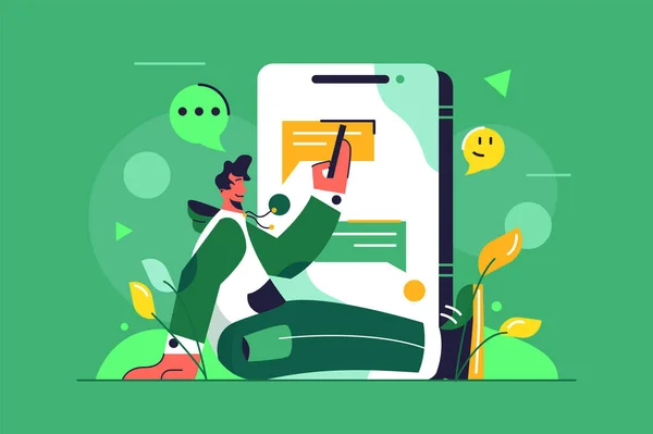 Adam yerde otururken sohbet ediyor.