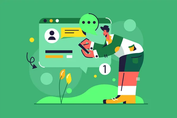 Erkeklerin telefonundan büyük sanal mesaj.