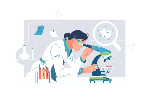 İşçi laboratuarda bilimsel araştırma yapıyor