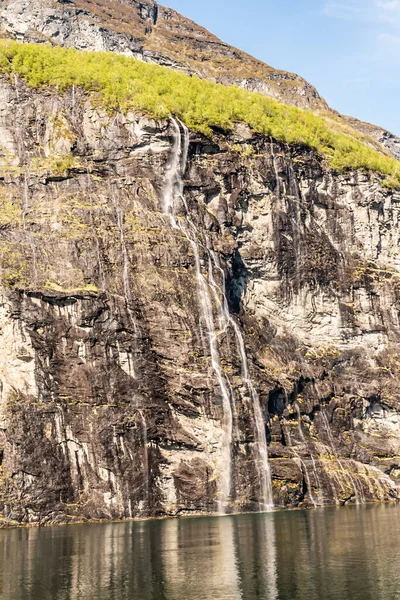 Geirangerfjord Jest Wpisany Listę Światowego Dziedzictwa Unesco — Zdjęcie stockowe