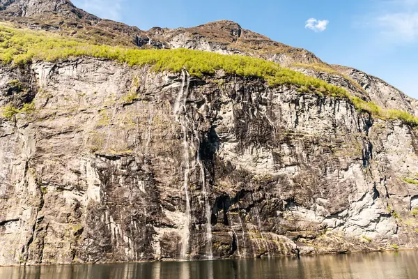 Geirangerfjord Jest Wpisany Listę Światowego Dziedzictwa Unesco — Zdjęcie stockowe