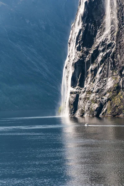 Geirangerfjord Jest Wpisany Listę Światowego Dziedzictwa Unesco — Zdjęcie stockowe