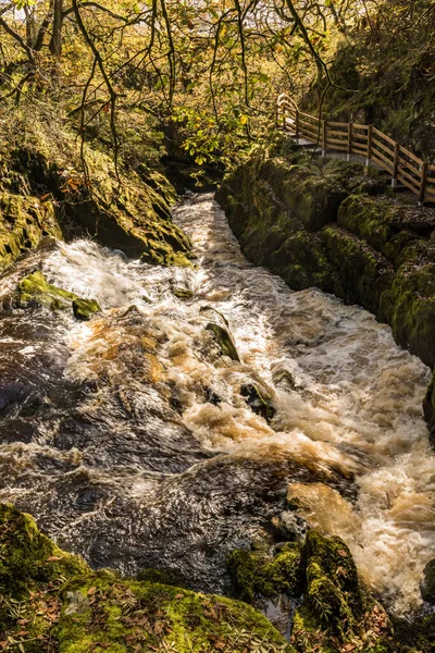 Trilha Cachoeira Ingleton Yorkshire Dales — Fotografia de Stock