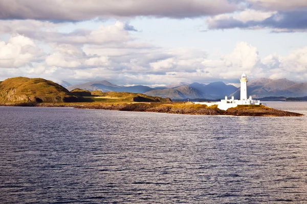 Farol Eilean Musdile Entre Oban Ilha Mull — Fotografia de Stock