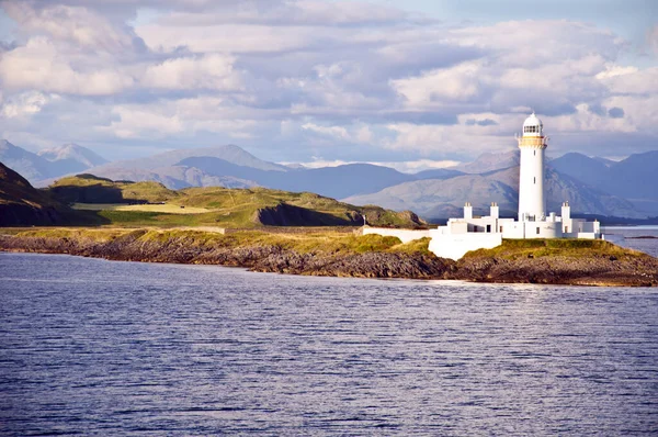 Faro Eilean Musdile Lismore Tra Oban Isola Mull Foto Stock Royalty Free