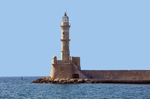 Venetianska Fyren Chania Kreta — Stockfoto