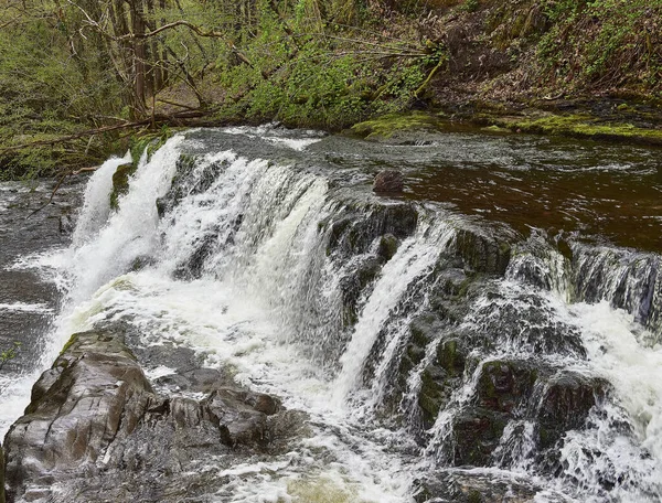 Cascada Sgwd Panwr Paseo Las Cuatro Cascadas Gales Del Sur — Foto de Stock