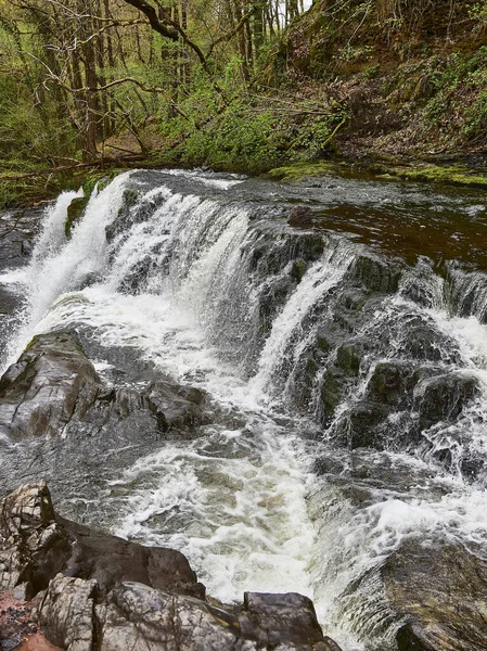 Cascada Sgwd Panwr Paseo Las Cuatro Cascadas Gales Del Sur — Foto de Stock