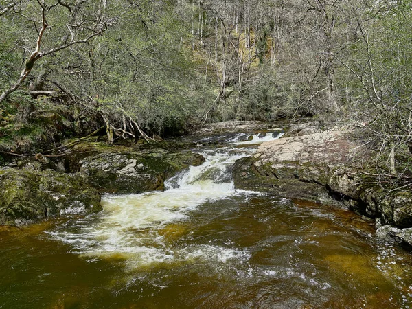 Cachoeira Sgwa Isaf Clun Gwyn Parte Caminhada Das Quatro Cachoeiras — Fotografia de Stock