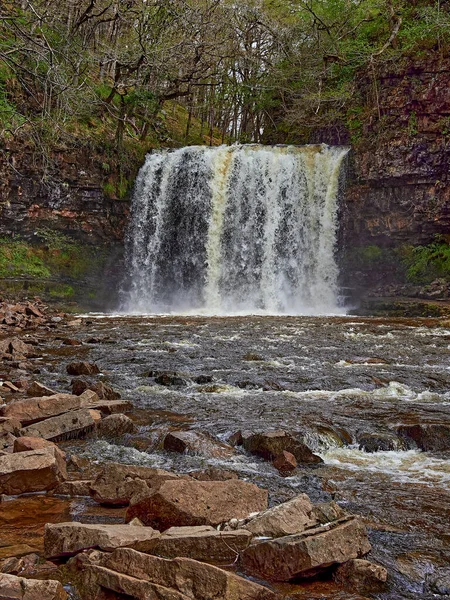 Cascada Sgwd Elra Parte Caminata Las Cuatro Cascadas Cerca Ystradfellte — Foto de Stock