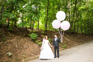 damat ve gelin balonlar ile