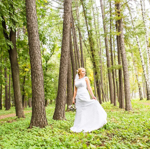 Schöne Braut im Freien — Stockfoto