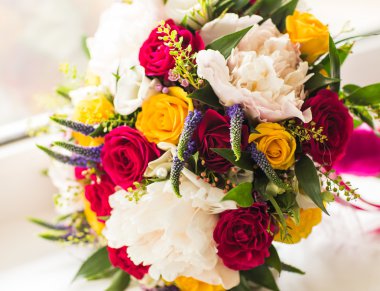 Colorful bridal bouquet