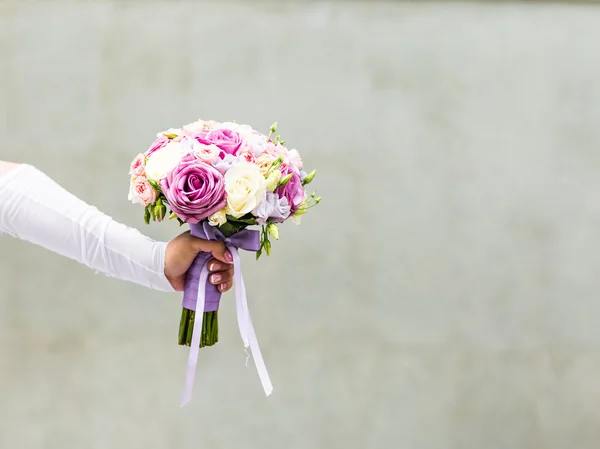 Kleurrijke Bruidssuite bruiloft boeket — Stockfoto