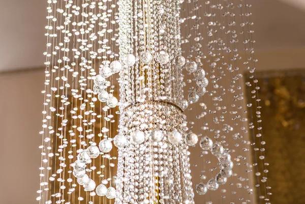 Close-up of a beautiful crystal chandelier