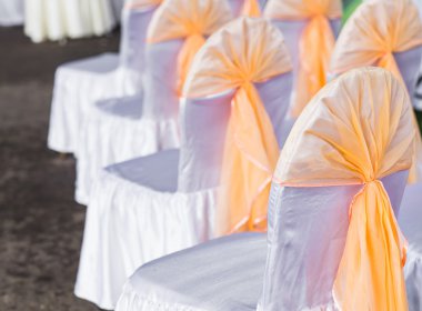 satır bir parçası olay için zevkle dekore edilmiş koltukları