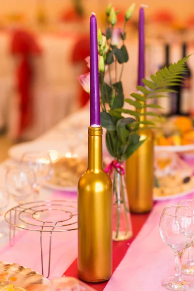 Casamento velas decoração — Fotografia de Stock