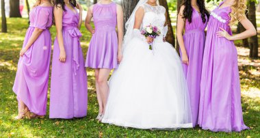 Nedime açık havada düğün günü gelin