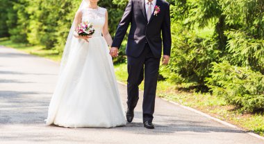 Gelin ve damat düğün gününde