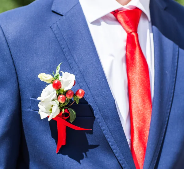 Sexy man in tuxedo and bow tie posing — Stock Photo, Image