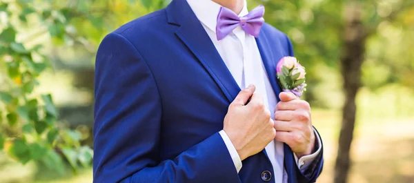 Groom in the wedding suit — Stock Photo, Image