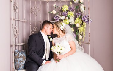 güzel genç Düğün çifti