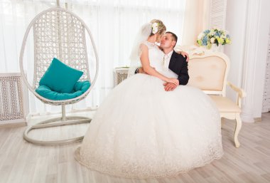 güzel genç Düğün çifti