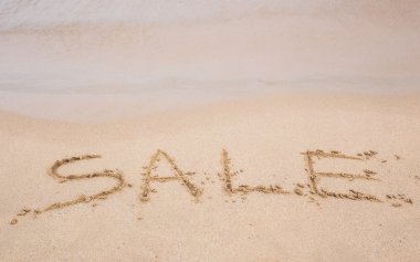 Kum bir plajda el yazısı yaz Satılık