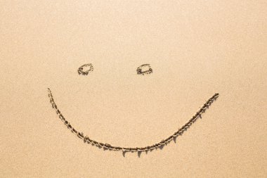 Plaj arka plan sembolü gülümseme