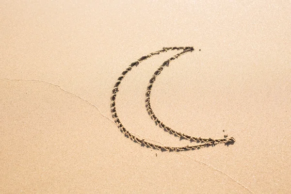 Maan op het zand — Stockfoto