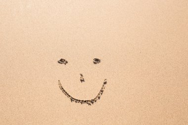 Plaj arka plan sembolü gülümseme