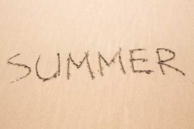 Kum üzerinde el yazısı yaz