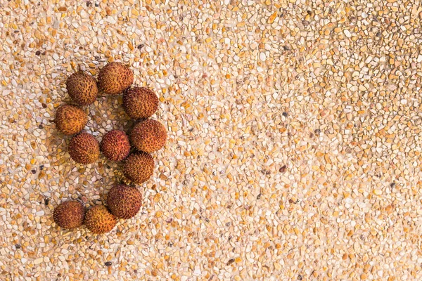 O número nove 9 feito de lichee de frutas — Fotografia de Stock