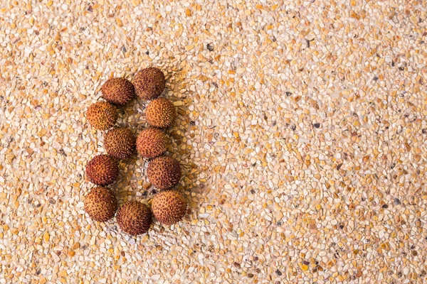 O número oito 8 feito de lichee de frutas — Fotografia de Stock