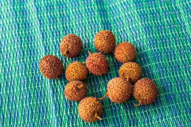 Taze lychee, meyve, beslenme, sağlıklı gıda kavramı.