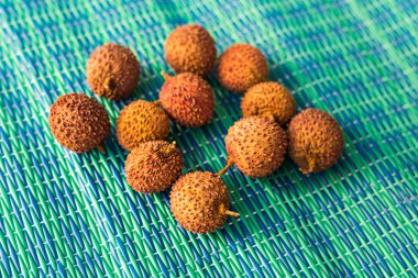 Taze lychee, meyve, beslenme, sağlıklı gıda kavramı.