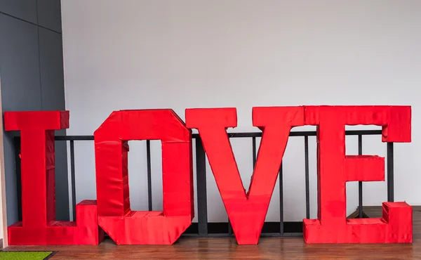 Creative big word LOVE on floor — Stock Photo, Image