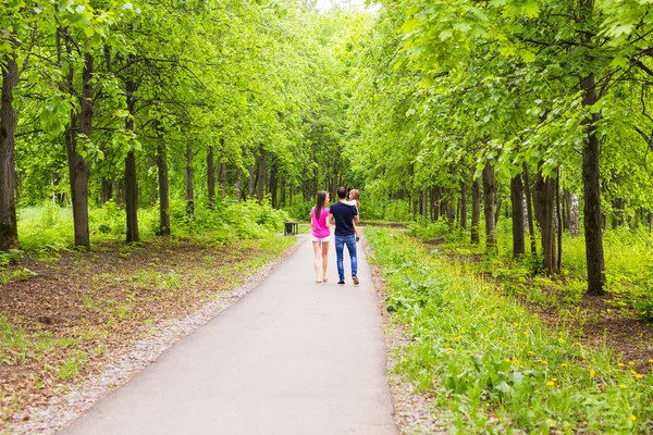 Family Walking Along Summer Path Royalty Free Stock Images